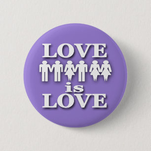 Badge Rond 5 Cm Bouton Amour