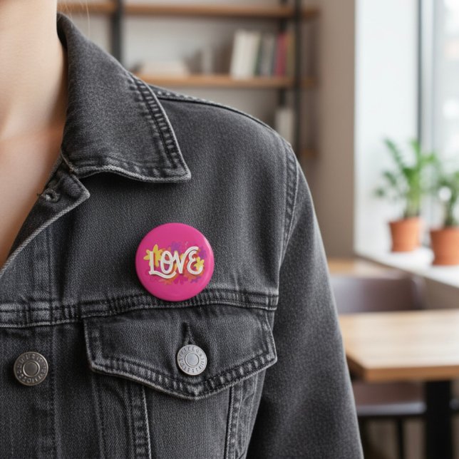 Badge Rond 5 Cm Bouton AMOUR (Créateur téléchargé)