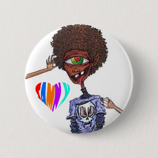 Badge Rond 5 Cm Bouton Amour Afro Samnx