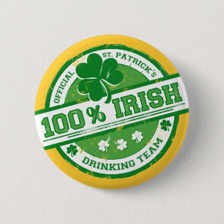 Badge Rond 5 Cm Bouton amusant de l'équipe de boisson irlandaise d