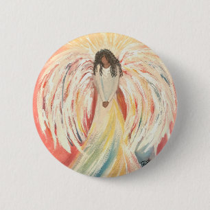 Badge Rond 5 Cm Bouton Angel de prière