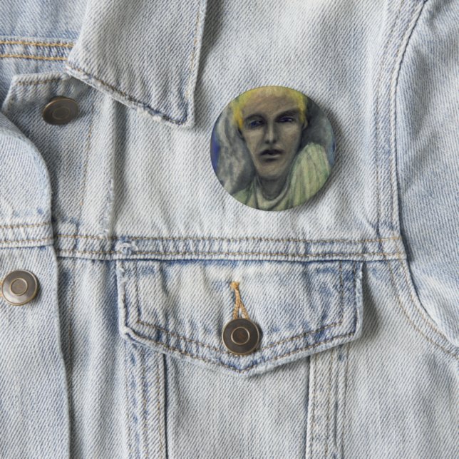 Badge Rond 5 Cm Bouton Angel d'harmonie (En situation)