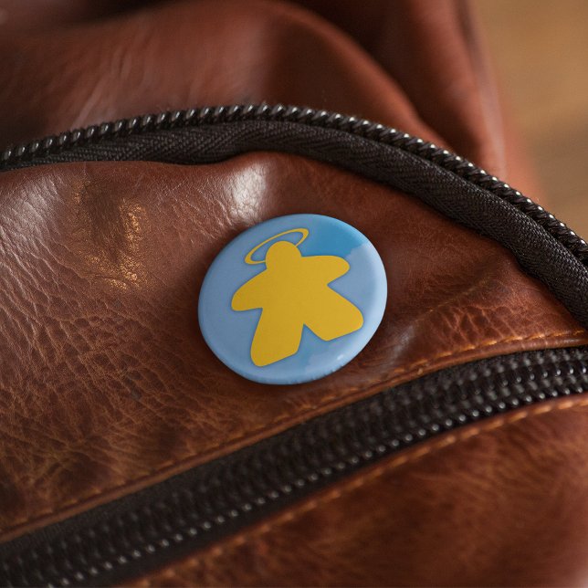 Badge Rond 5 Cm Bouton Angel Meeple (Créateur téléchargé)
