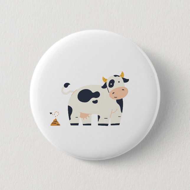 Badge Rond 5 Cm bouton animé drôle (Devant)