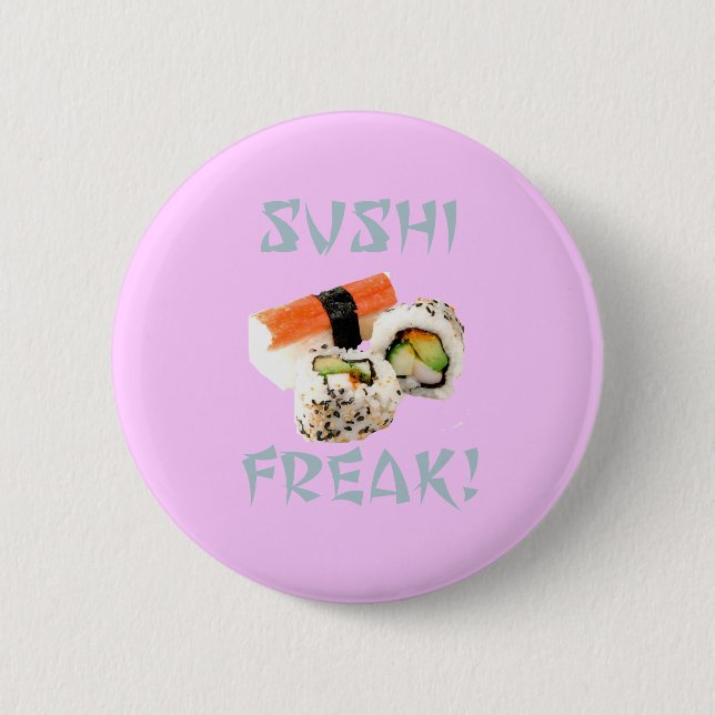 Badge Rond 5 Cm Bouton anormal de sushi (Devant)