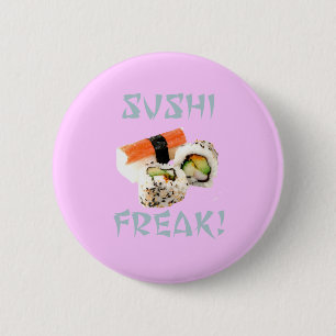 Badge Rond 5 Cm Bouton anormal de sushi
