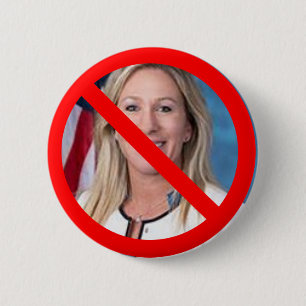 Badge Rond 5 Cm Bouton Anti Marjorie Taylor Greene