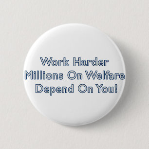 Badge Rond 5 Cm Bouton anti-Obama de Work Harder