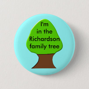 Badge Rond 5 Cm Bouton Arborescence de la famille personnalisable 