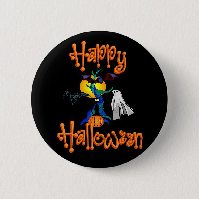 Badge Rond 5 Cm Bouton Arbre hanté (Devant)