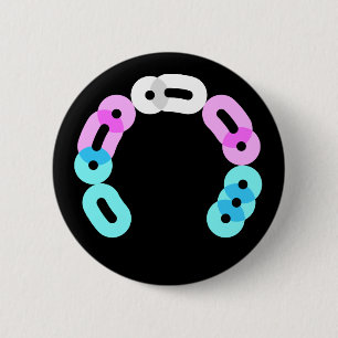Badge Rond 5 Cm Bouton Arc Arc Code Trans Morse