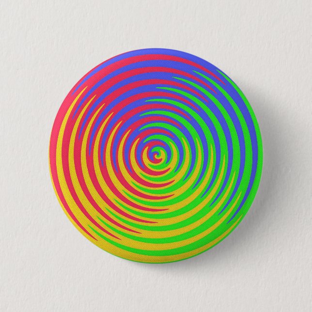 Badge Rond 5 Cm Bouton arc-en-ciel (Devant)