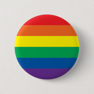 Badge Rond 5 Cm Bouton Arc-en-ciel