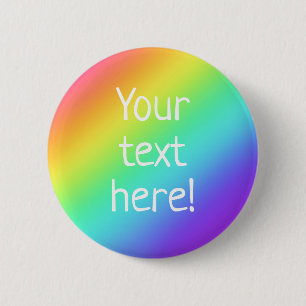 Badge Rond 5 Cm Bouton arc-en-ciel personnalisé