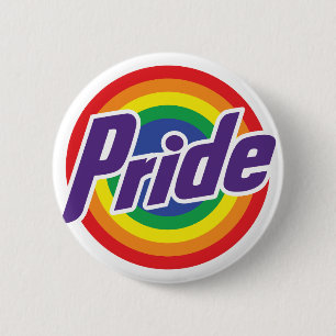 Badge Rond 5 Cm Bouton Arc-en-ciel Pride