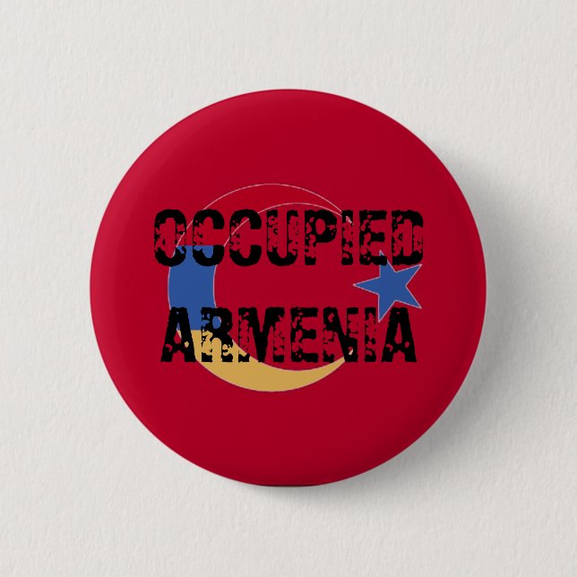 Badge Rond 5 Cm Bouton Arménie occupée (Devant)