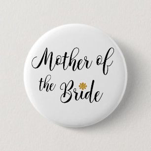 Badge Rond 5 Cm Bouton arrière de la mère de la mariée de mariage