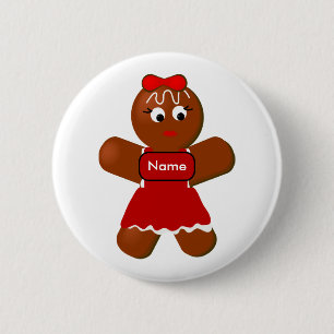 Badge Rond 5 Cm Bouton arrière de la petite fille de pain d'épic