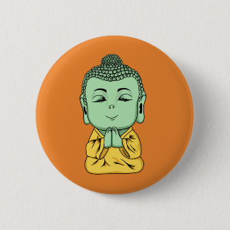 Badge Rond 5 Cm Bouton arrière de Pin de Bouddha Namaste