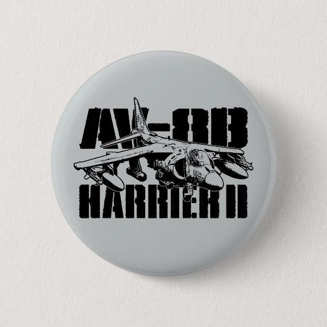 Badge Rond 5 Cm Bouton arrondi AV-8B Harrier II (Devant)