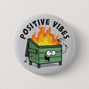 Badge Rond 5 Cm Bouton Arrondi de vibes positives