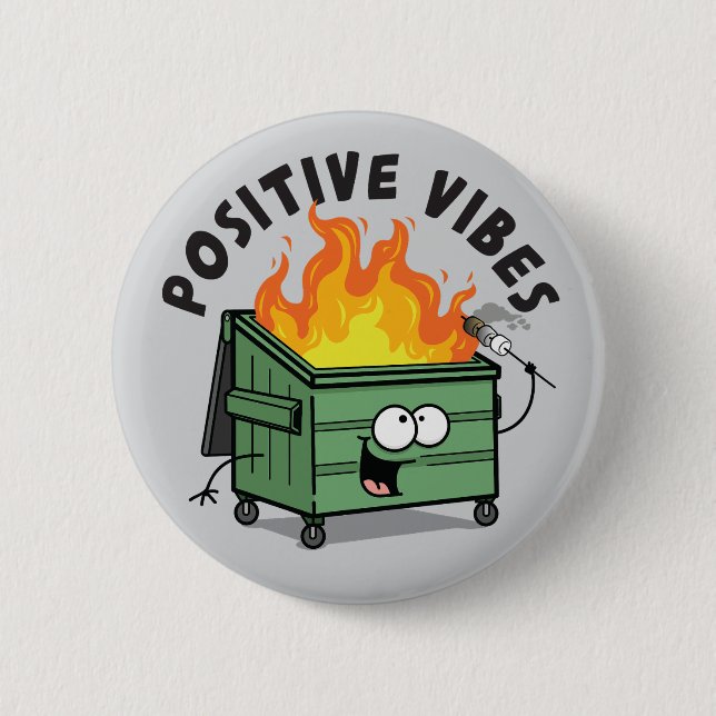 Badge Rond 5 Cm Bouton Arrondi de vibes positives (Devant)