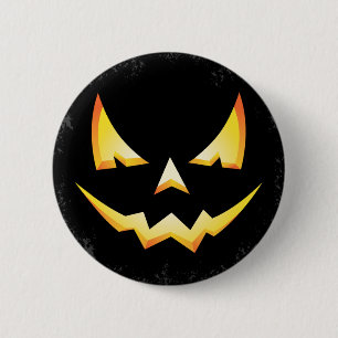 Badge Rond 5 Cm Bouton arrondi Halloween Citrouille effrayant