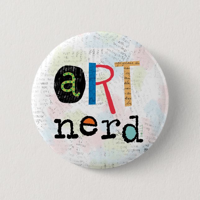 Badge Rond 5 Cm Bouton Art Nerd (Devant)