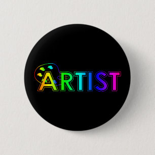 Badge Rond 5 Cm Bouton Artiste