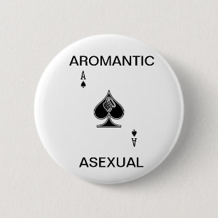 Badge Rond 5 Cm Bouton asexuel d'Aromantic