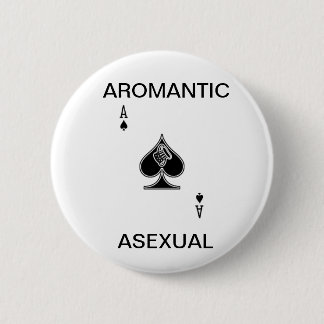Badge Rond 5 Cm Bouton asexuel d'Aromantic