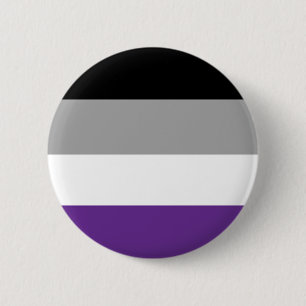 Badge Rond 5 Cm Bouton asexuel de drapeau
