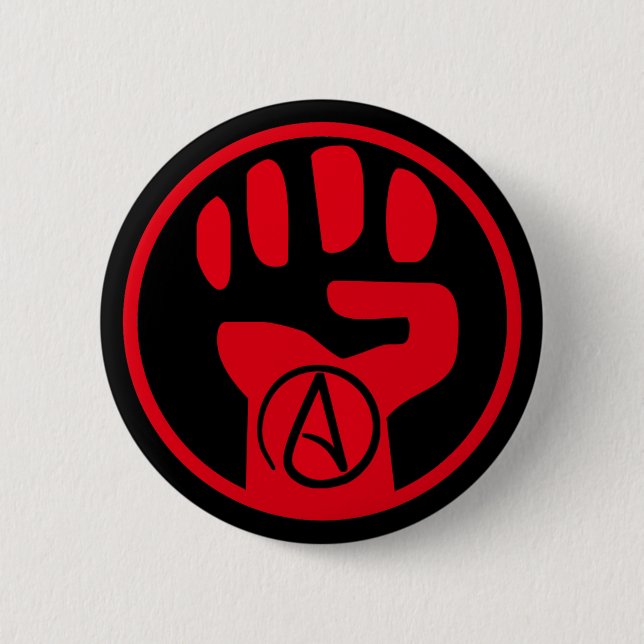 Badge Rond 5 Cm Bouton athée de puissance (Devant)