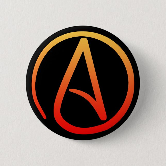 Badge Rond 5 Cm Bouton athée de symbole (Devant)