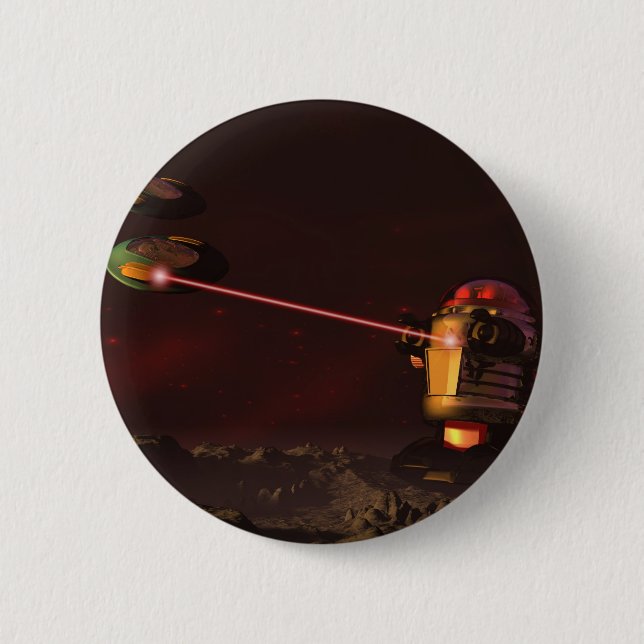 Badge Rond 5 Cm Bouton Attaque robotique 2 (Devant)