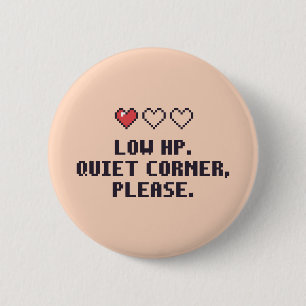Badge Rond 5 Cm Bouton Autiste Faible PV Coin Calme
