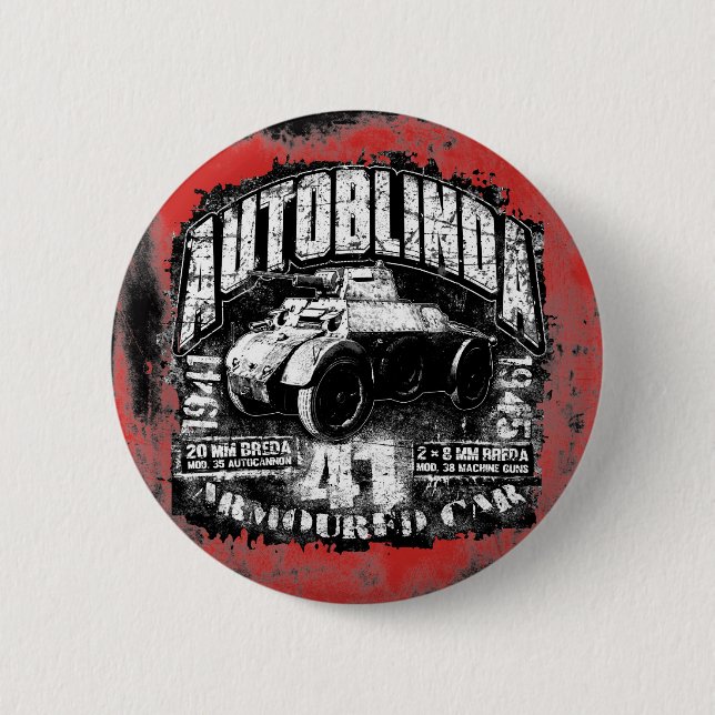 Badge Rond 5 Cm Bouton Autoblinda 41 Round Button (Devant)
