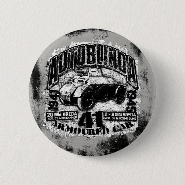 Badge Rond 5 Cm Bouton Autoblinda 41 Round Button (Devant)