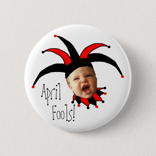 Badge Rond 5 Cm Bouton Avril Fools (Devant)