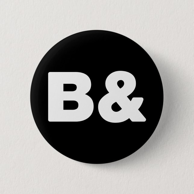 BADGE ROND 5 CM BOUTON B& (Devant)