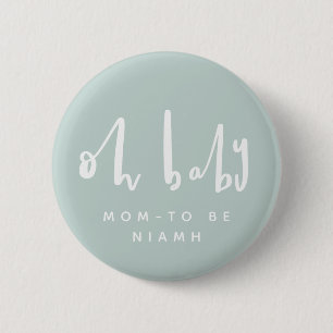 Badge Rond 5 Cm Bouton baby shower