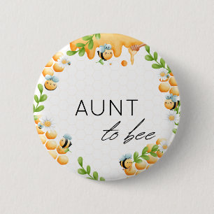 Badge Rond 5 Cm Bouton Baby shower Abeille de miel Abeille