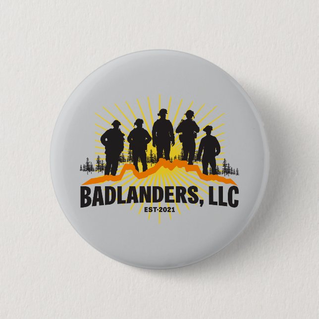 Badge Rond 5 Cm Bouton Badlanders LLC (Devant)