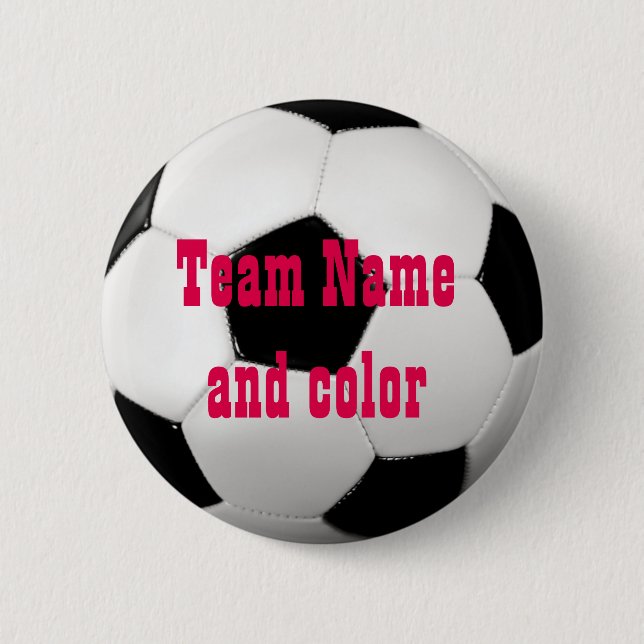 Badge Rond 5 Cm Bouton Balise Bouton Bouton Ball Soccer (Devant)
