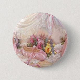 Badge Rond 5 Cm Bouton Ballerina