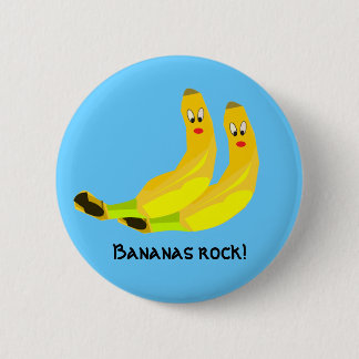 Badge Rond 5 Cm Bouton Bananes