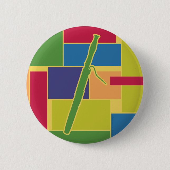Badge Rond 5 Cm Bouton Basson Colorblocks (Devant)