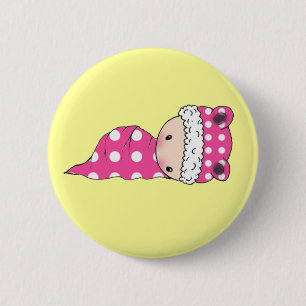 Badge Rond 5 Cm Bouton Bébé Mignon Petit à Points