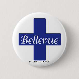Badge Rond 5 Cm Bouton Bellevue