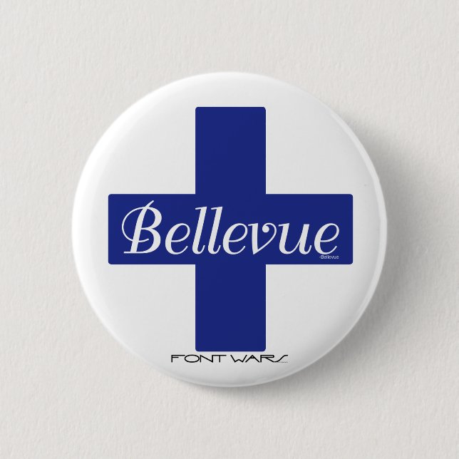Badge Rond 5 Cm Bouton Bellevue (Devant)